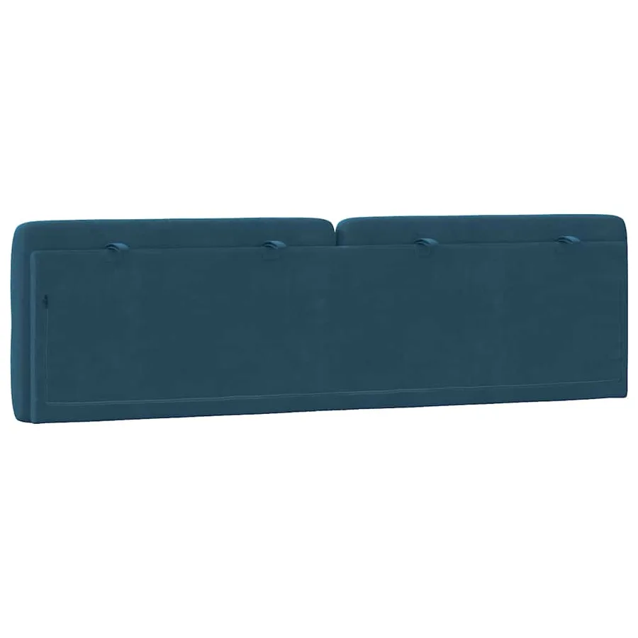 Coussin de tête de lit bleu 180 cm velours - 7