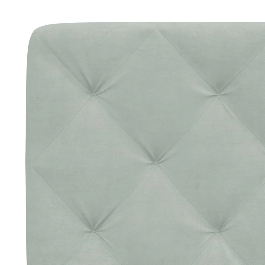 Lit avec matelas gris clair 80x200 cm velours - 6
