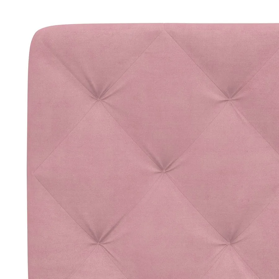 Cadre de lit sans matelas rose 90x200 cm velours - 10