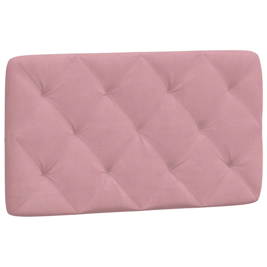 Cadre de lit sans matelas rose 90x200 cm velours - 8