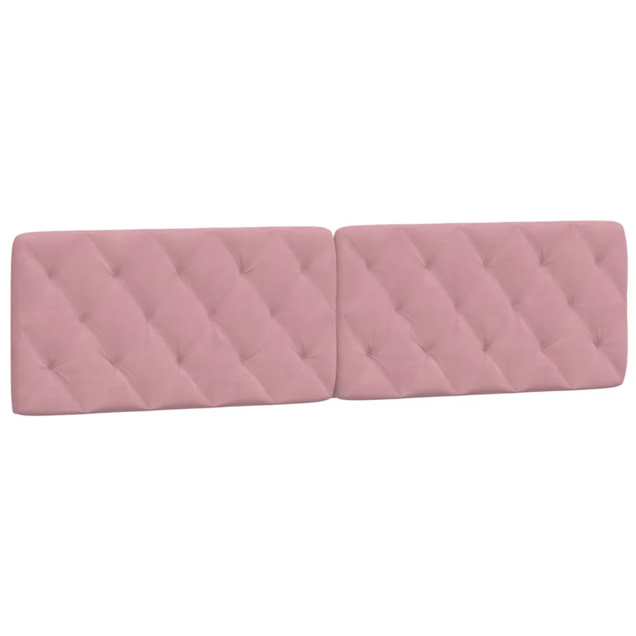 Cadre de lit avec LED sans matelas rose 200x200 cm velours - 9