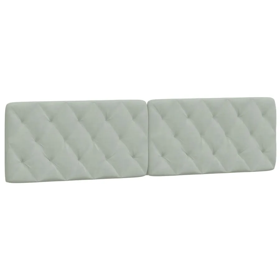 Lit avec matelas gris clair 200x200 cm velours - 5