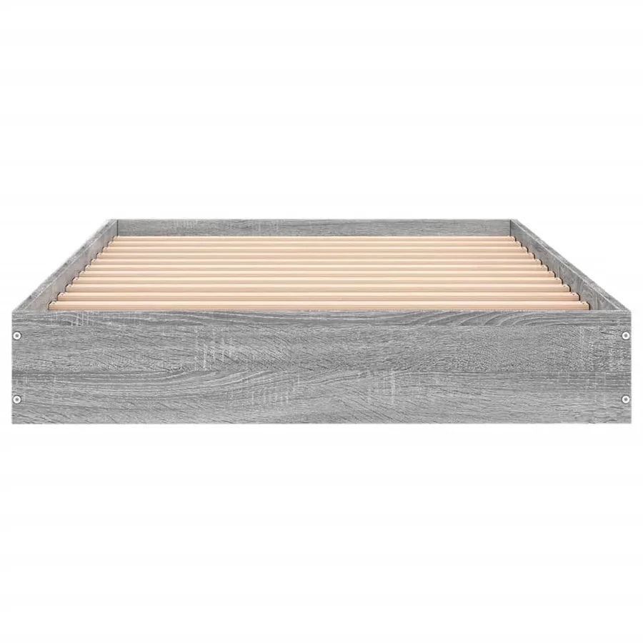 Cadre de lit sans matelas sonoma gris 75x190 cm - 4
