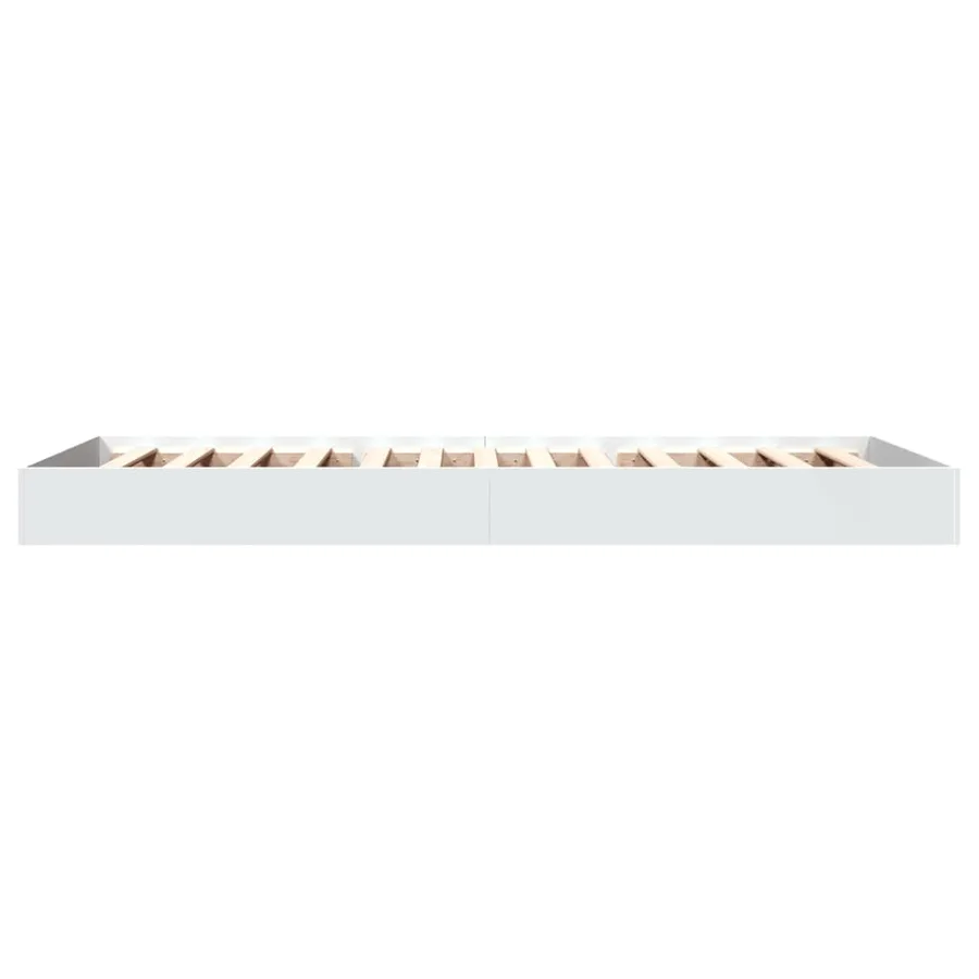 Cadre de lit sans matelas blanc 90x200 cm bois d'ingénierie - 5