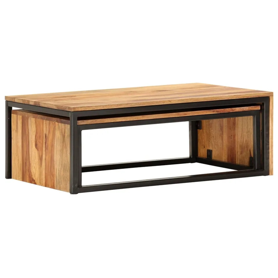 Tables gigognes 2 pcs Bois solide - 2