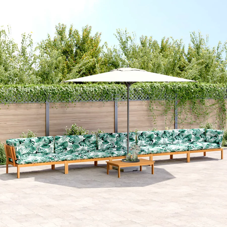 Salon palette de jardin avec coussins 6pcs bois d'acacia massif