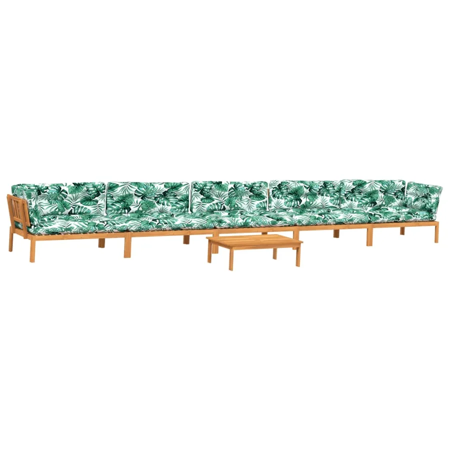 Salon palette de jardin avec coussins 6pcs bois d'acacia massif - 2