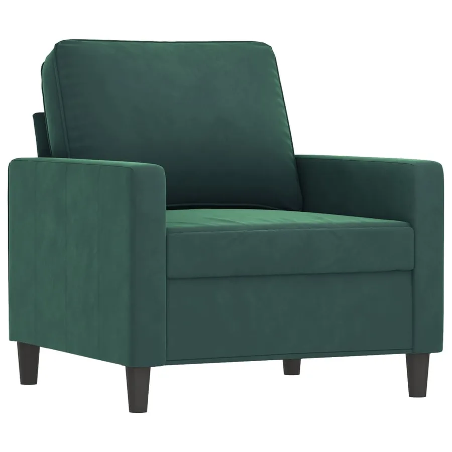 Ensemble de canapés 4 pcs vert foncé velours - 3