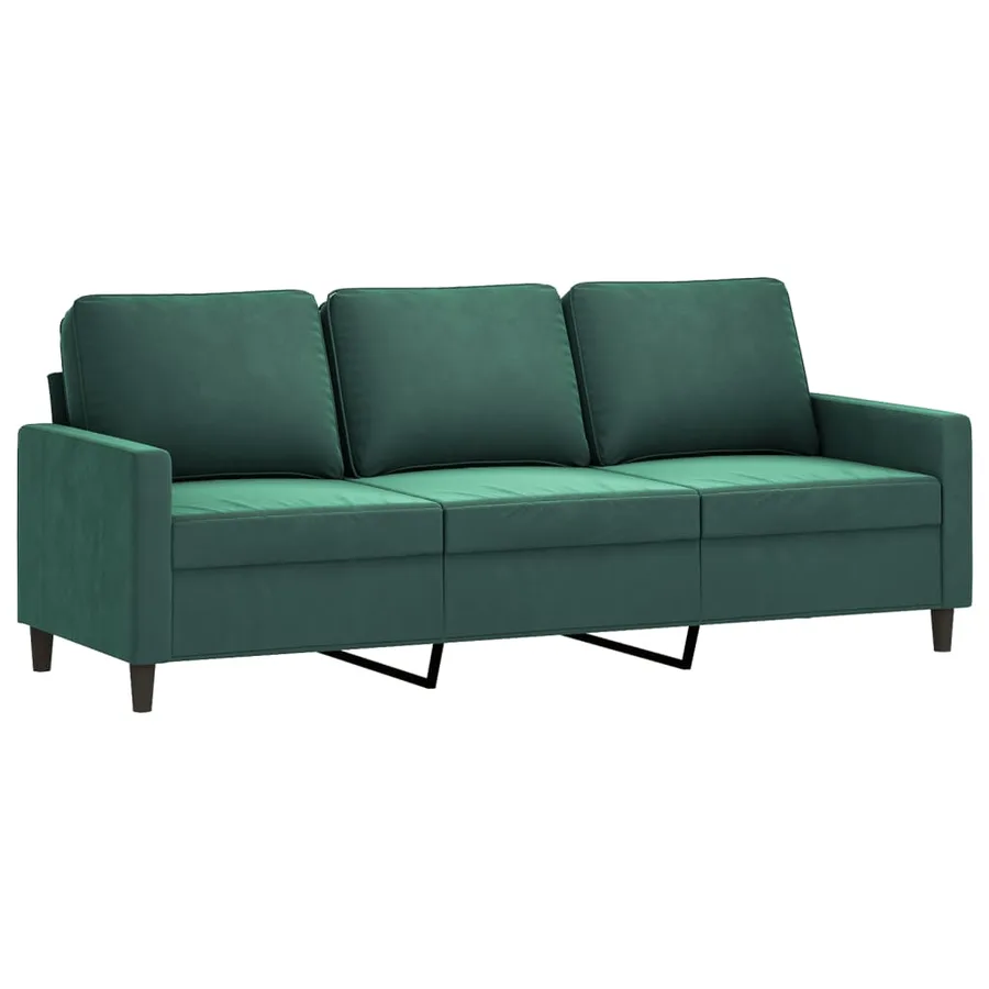 Ensemble de canapés 4 pcs vert foncé velours - 5