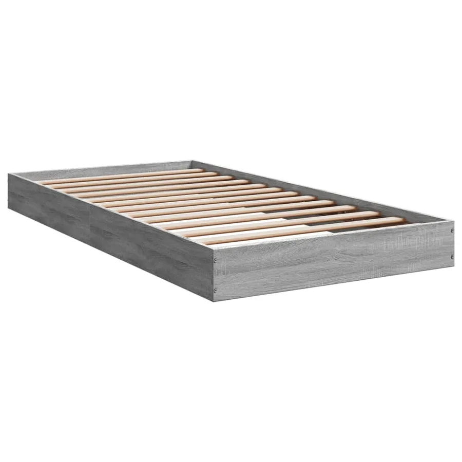 Cadre de lit sans matelas sonoma gris 100x200 cm - 3
