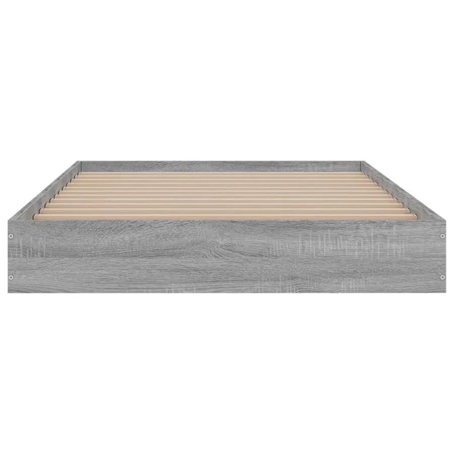 Cadre de lit sans matelas sonoma gris 100x200 cm - 4