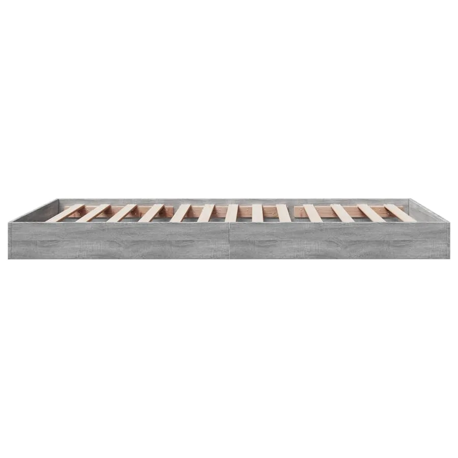 Cadre de lit sans matelas sonoma gris 100x200 cm - 5