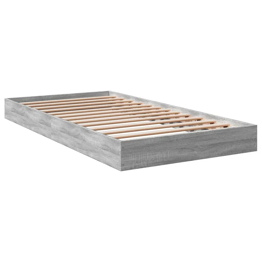 Cadre de lit sans matelas sonoma gris 100x200 cm - 6