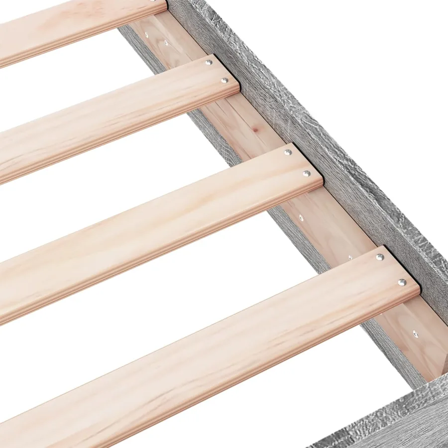 Cadre de lit sans matelas sonoma gris 100x200 cm - 7