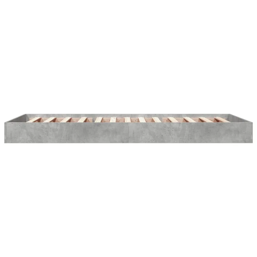 Cadre de lit sans matelas gris béton 75x190 cm - 5