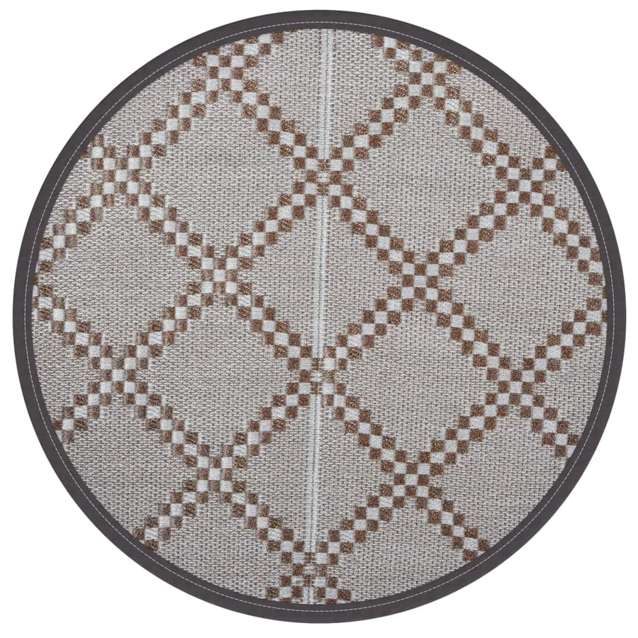 Tapis d'extérieur ARAKIL marron Ø160 cm PP - 2