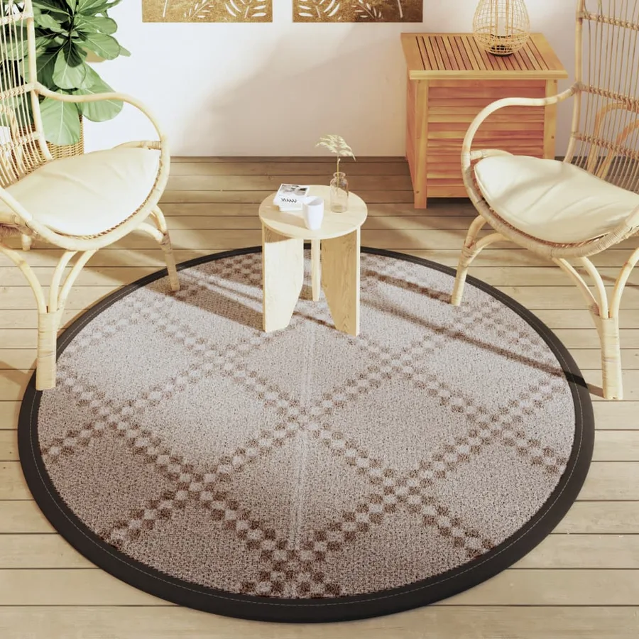 Tapis d'extérieur ARAKIL marron Ø160 cm PP - 3