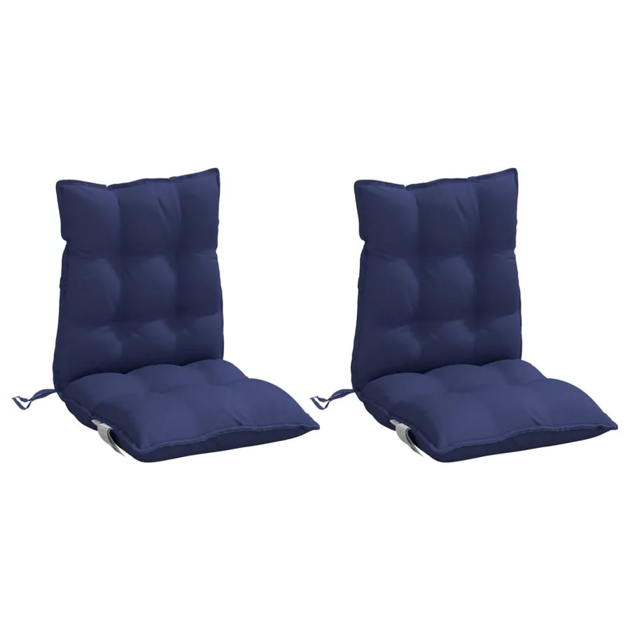 Coussins de chaise à dossier bas lot de 2 bleu marine - 3