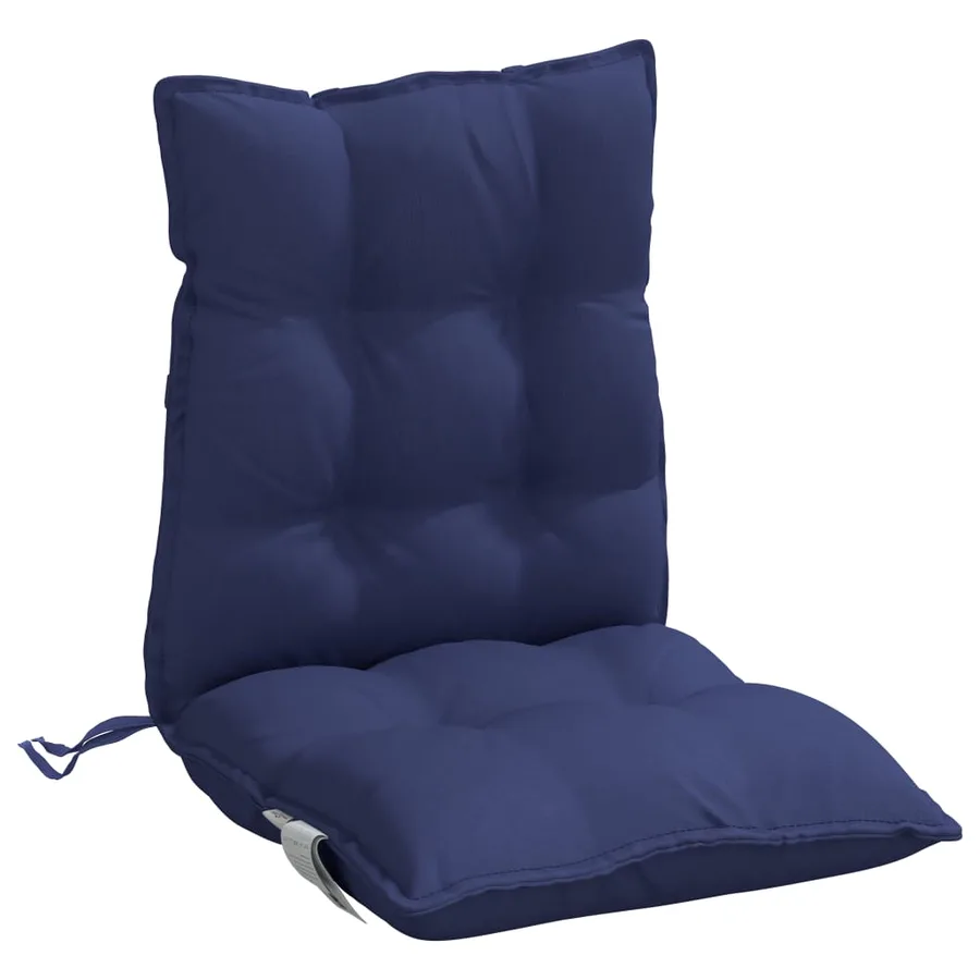 Coussins de chaise à dossier bas lot de 2 bleu marine - 5
