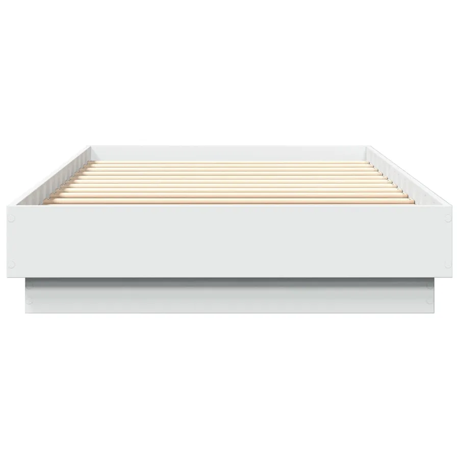 Cadre de lit sans matelas blanc 100x200 cm bois d'ingénierie - 4