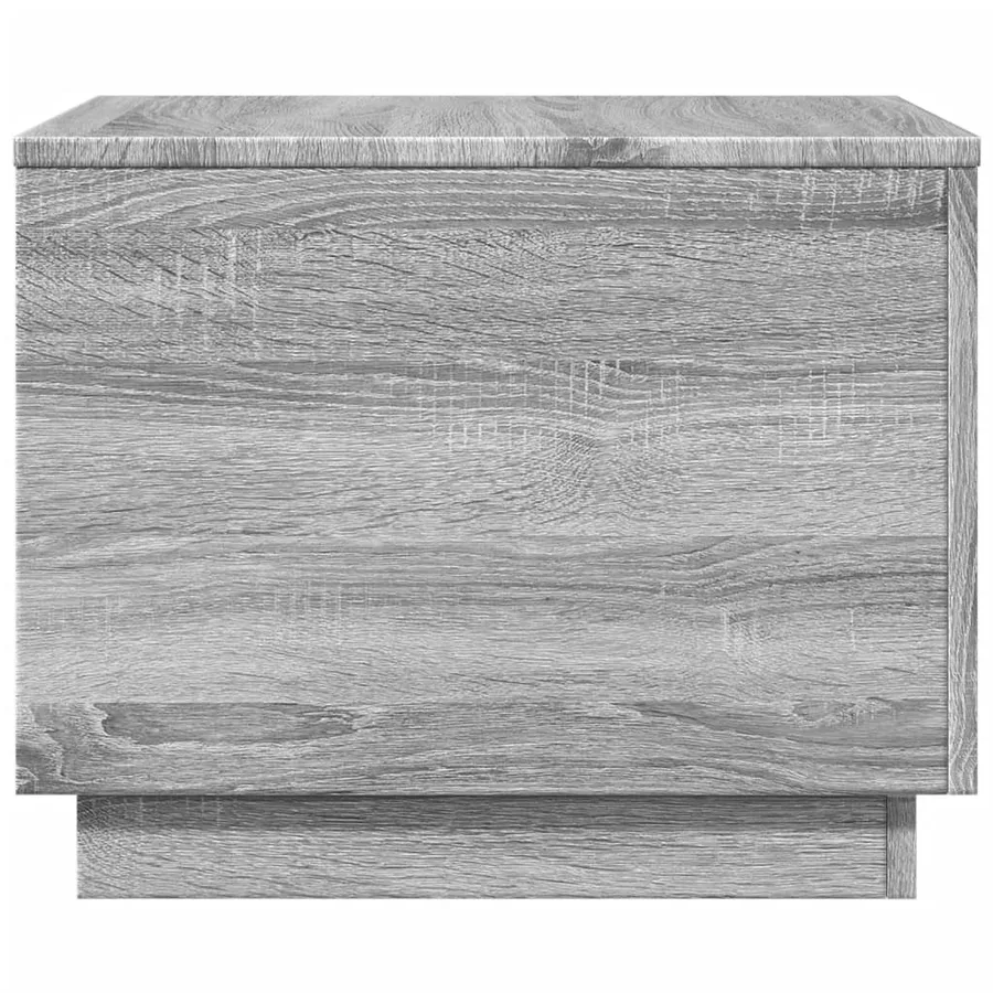 Table basse avec lumières LED sonoma gris 50x50x40 cm - 7