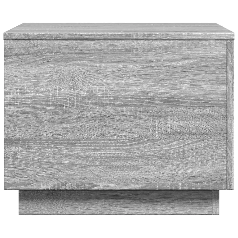 Table basse avec lumières LED sonoma gris 50x50x40 cm - 8