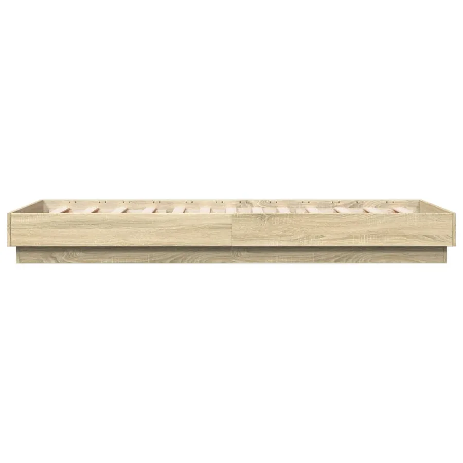 Cadre de lit sans matelas chêne sonoma 100x200 cm - 5