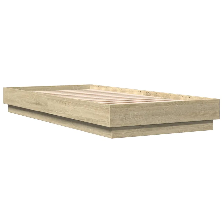 Cadre de lit sans matelas chêne sonoma 100x200 cm - 6