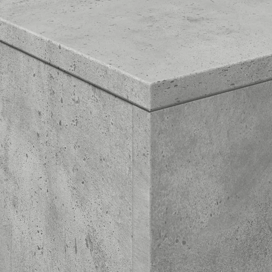 Table basse avec lumières LED gris béton 50x50x40 cm - 10