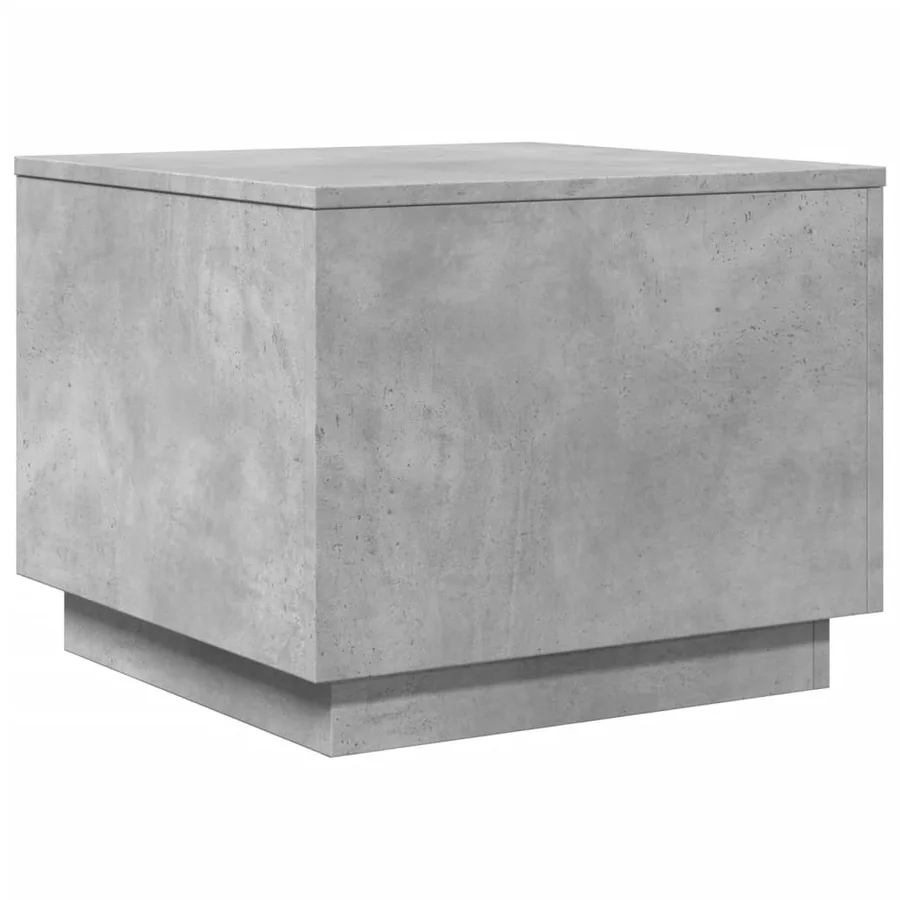 Table basse avec lumières LED gris béton 50x50x40 cm - 3