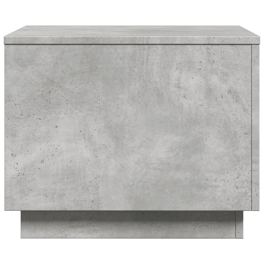 Table basse avec lumières LED gris béton 50x50x40 cm - 8