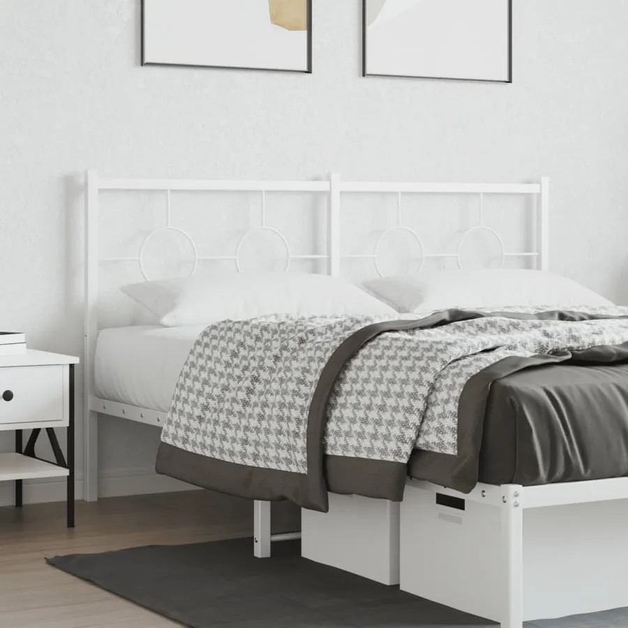 Tête de lit de remplacement métal blanc 160 cm