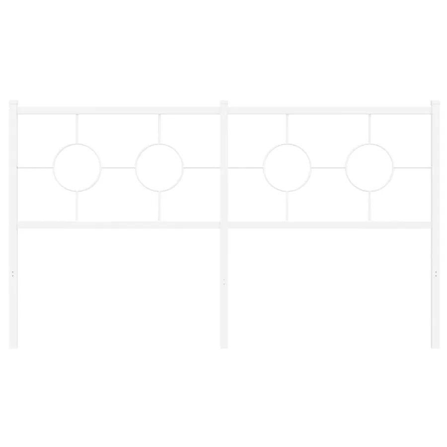 Tête de lit de remplacement métal blanc 160 cm - 3