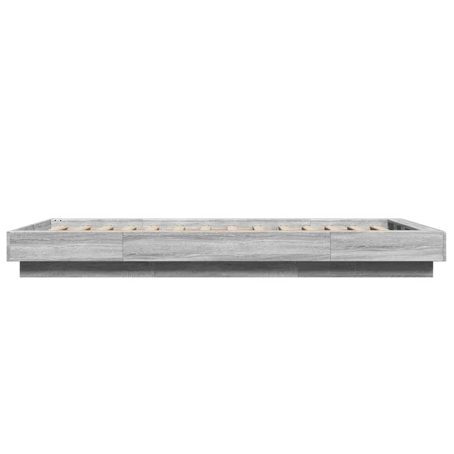 Cadre de lit sans matelas sonoma gris 75x190 cm - 5