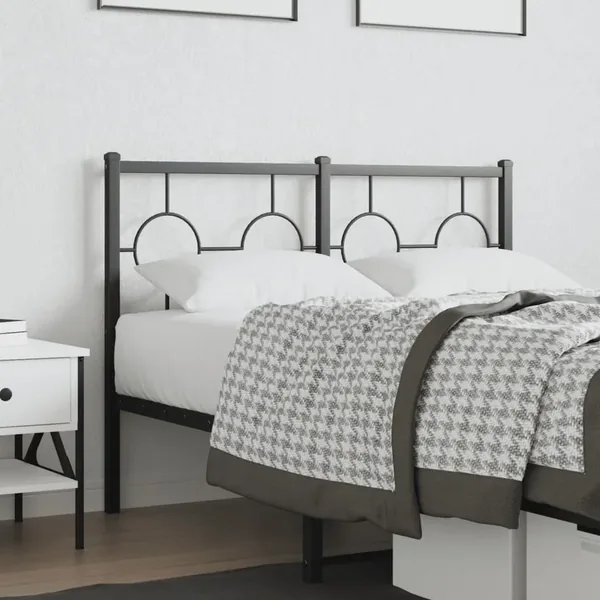 Tête de lit de remplacement métal noir 120 cm