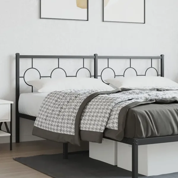 Tête de lit de remplacement métal noir 180 cm