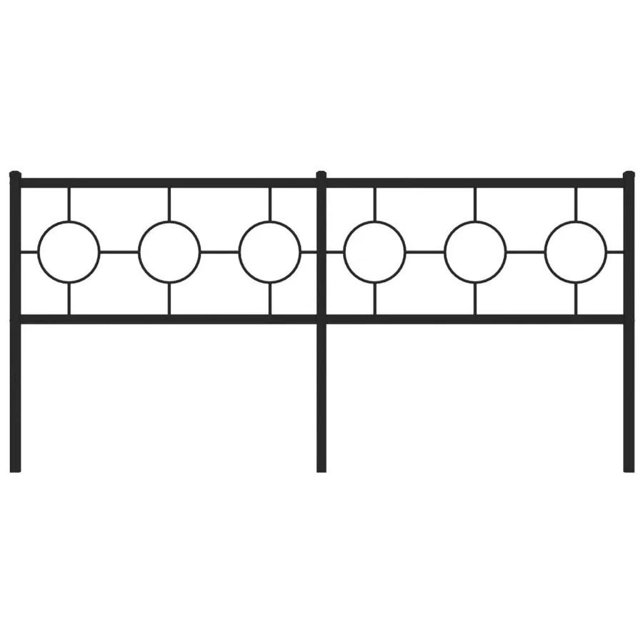 Tête de lit de remplacement métal noir 180 cm - 3