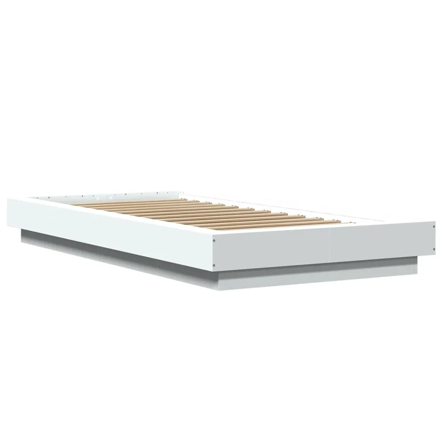 Cadre de lit sans matelas blanc 90x200 cm - 3
