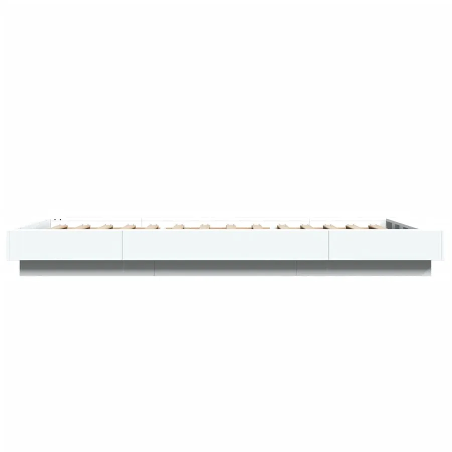 Cadre de lit sans matelas blanc 90x200 cm - 5
