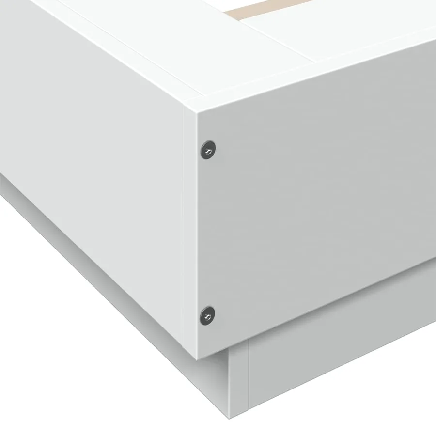 Cadre de lit sans matelas blanc 90x200 cm - 7