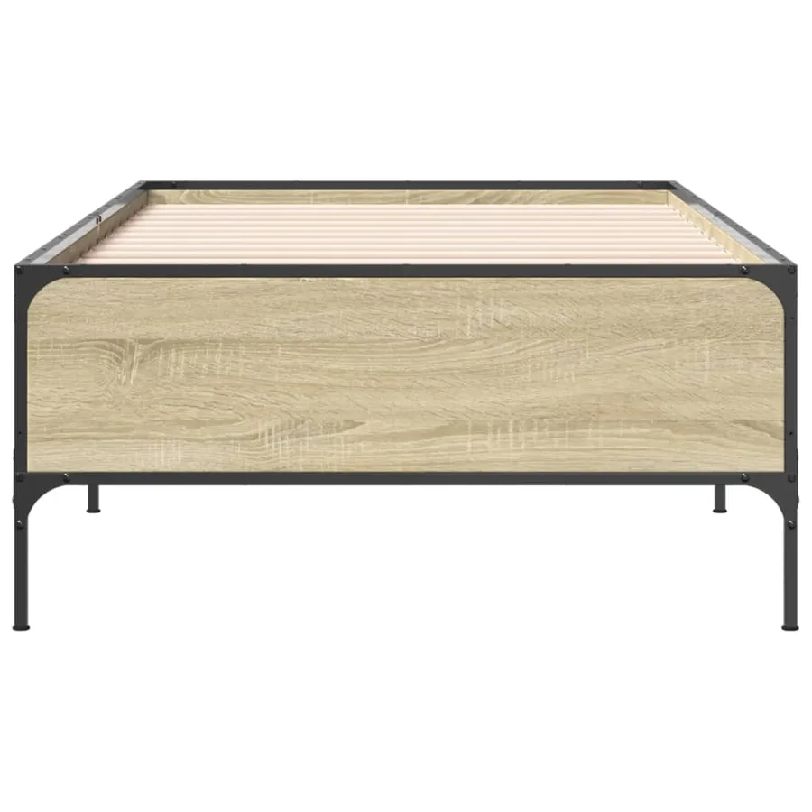 Cadre de lit sans matelas chêne sonoma 90x190 cm - 4