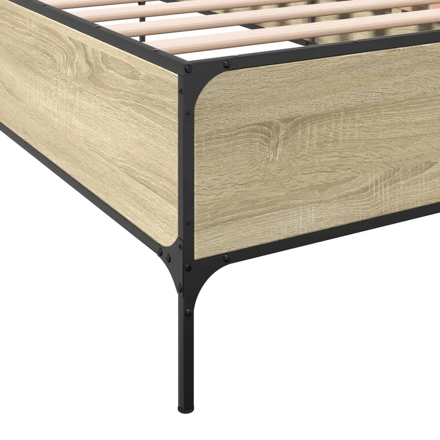 Cadre de lit sans matelas chêne sonoma 90x190 cm - 7
