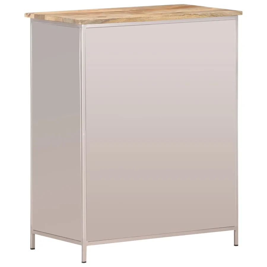 Buffet 60x35x75 cm Bois de manguier brut et fer - 3