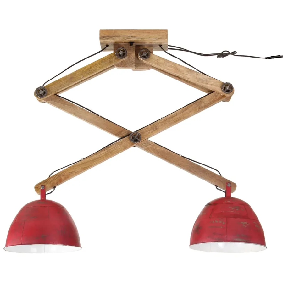 Plafonnier 25 W rouge délavé 29x18x85 cm E27 - 3