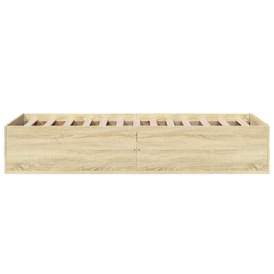 Cadre de lit sans matelas chêne sonoma 100x200 cm - 5