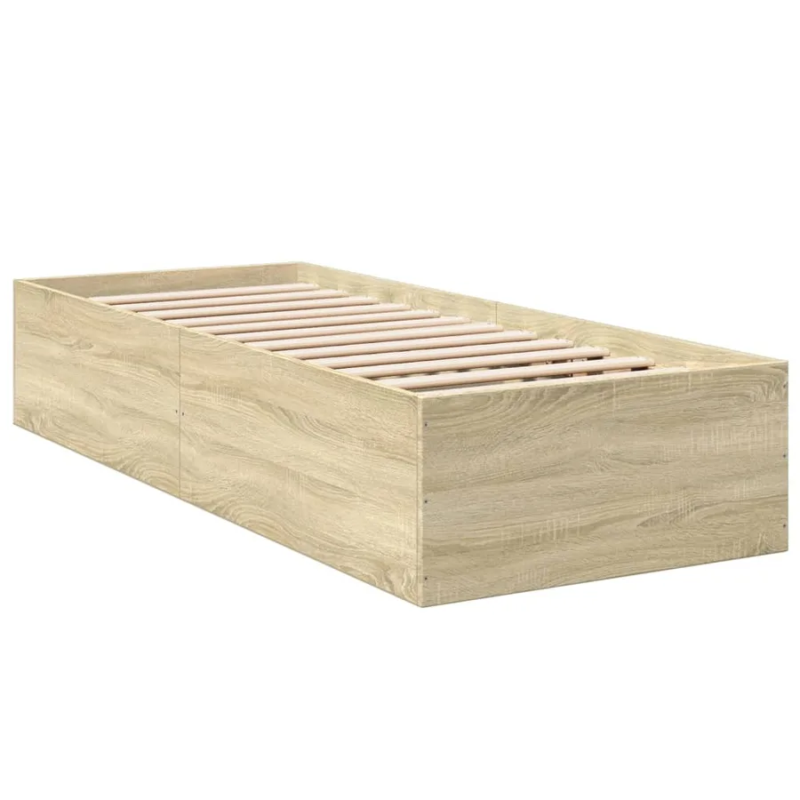 Cadre de lit sans matelas chêne sonoma 100x200 cm - 6
