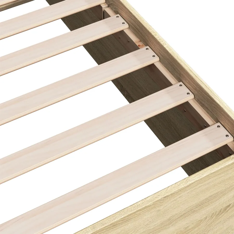 Cadre de lit sans matelas chêne sonoma 100x200 cm - 8