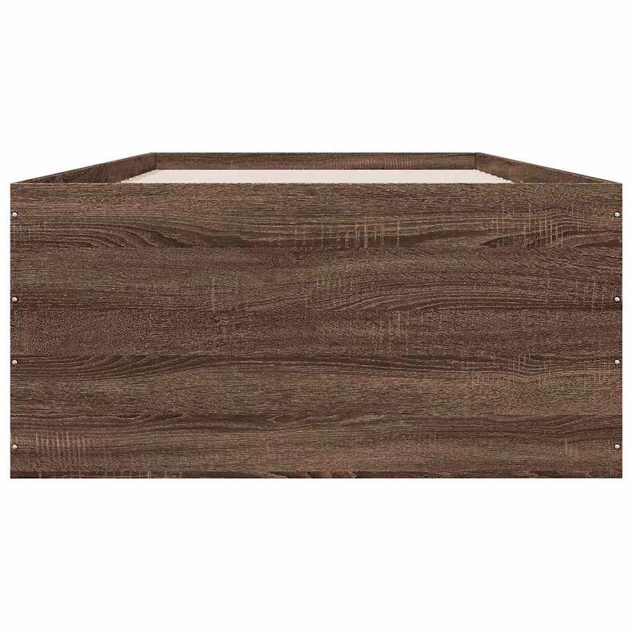 Cadre de lit sans matelas chêne marron 90x200 cm - 4