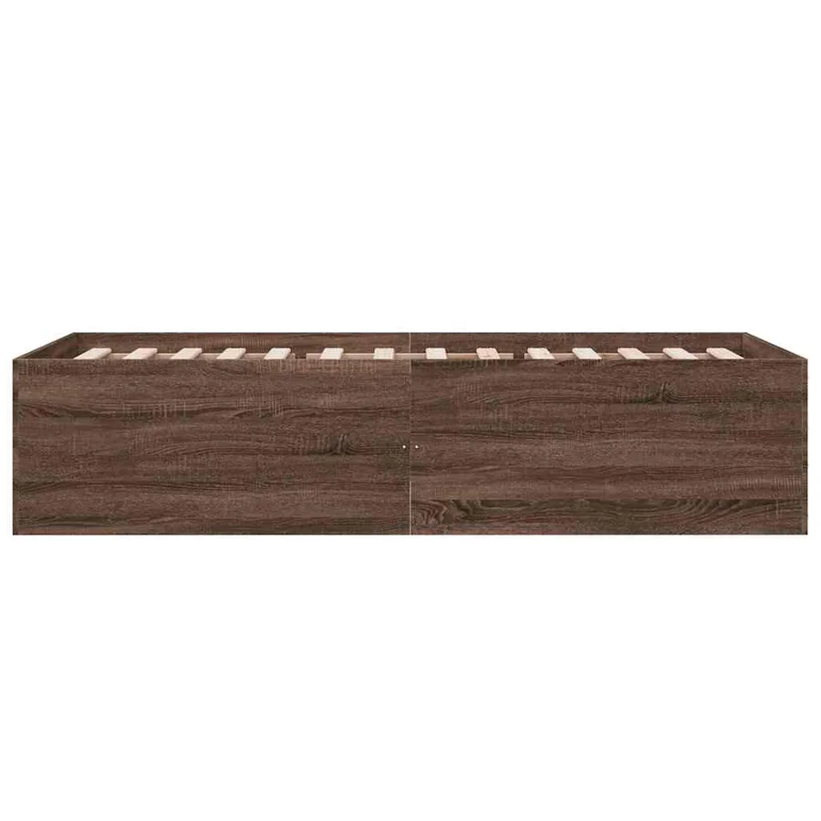 Cadre de lit sans matelas chêne marron 90x200 cm - 5