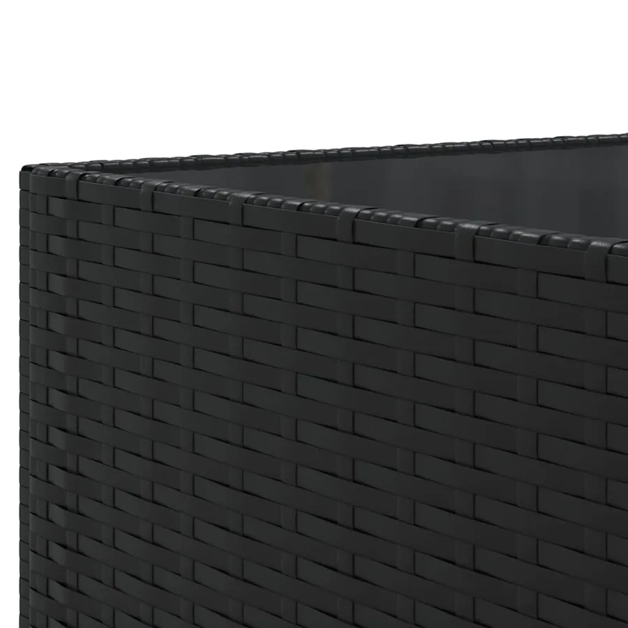 Salon de jardin 6 pcs avec coussins Noir Résine tressée - 8